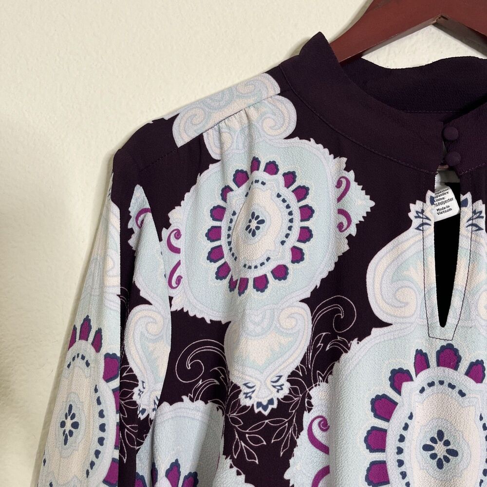 Lane Bryant Purple and White Floral Midi Dress - Picture 4 of 15